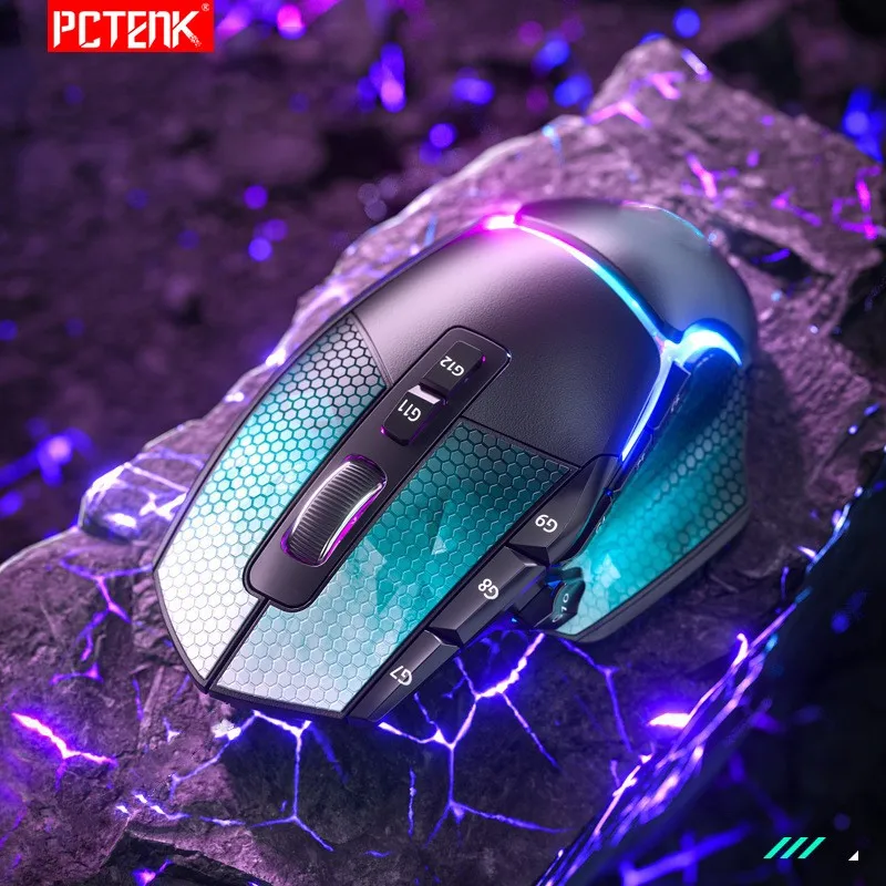 EQ12DW XM90B Wireless 12 BTN Gaming Mouse Ergonomic Silent Gamer Laptop Mouse With 10 Silent Click Buttons 5 Adjustable DPI Plug Play for Pc - Image 4