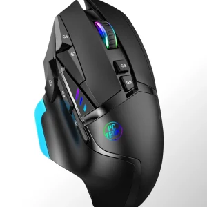 EQ10D XM92B Wireless 10 BTN Gaming Mouse RGB Backlit 10000 DPI Optical Sensor Rechargeable Lithium Battery 500mAh 3-in-1 Desktop