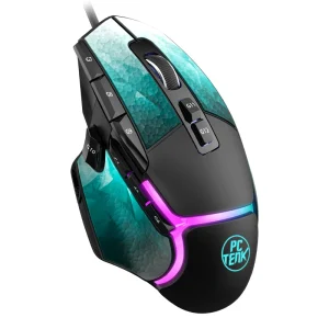 EQ12D-XM90 Wired 12 BTN Gaming Mouse RGB Backlit Ergonomic Silent Laptop Mouse 12 Silent Click Buttons 5 Adjustable DPI Plug Desktop